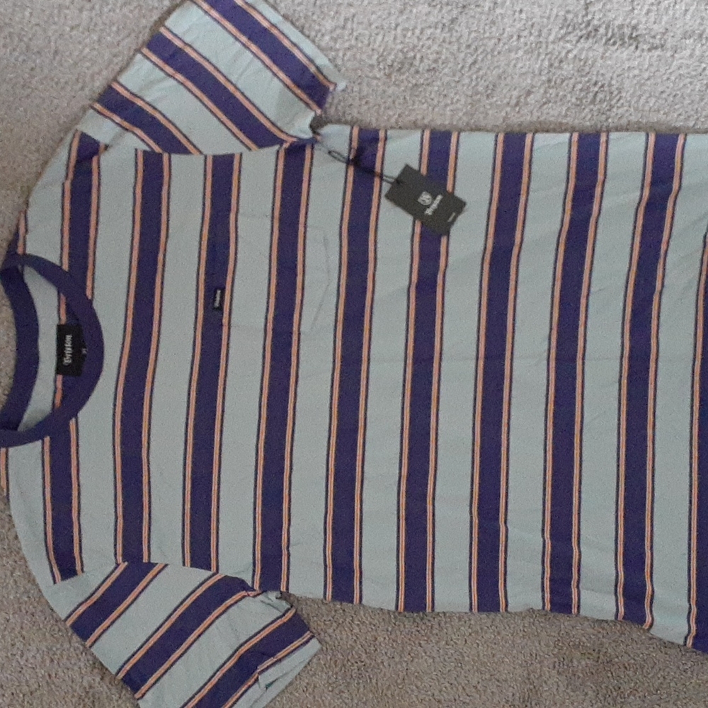 Brand New Brixton Men's shirt XL multi colored stripes